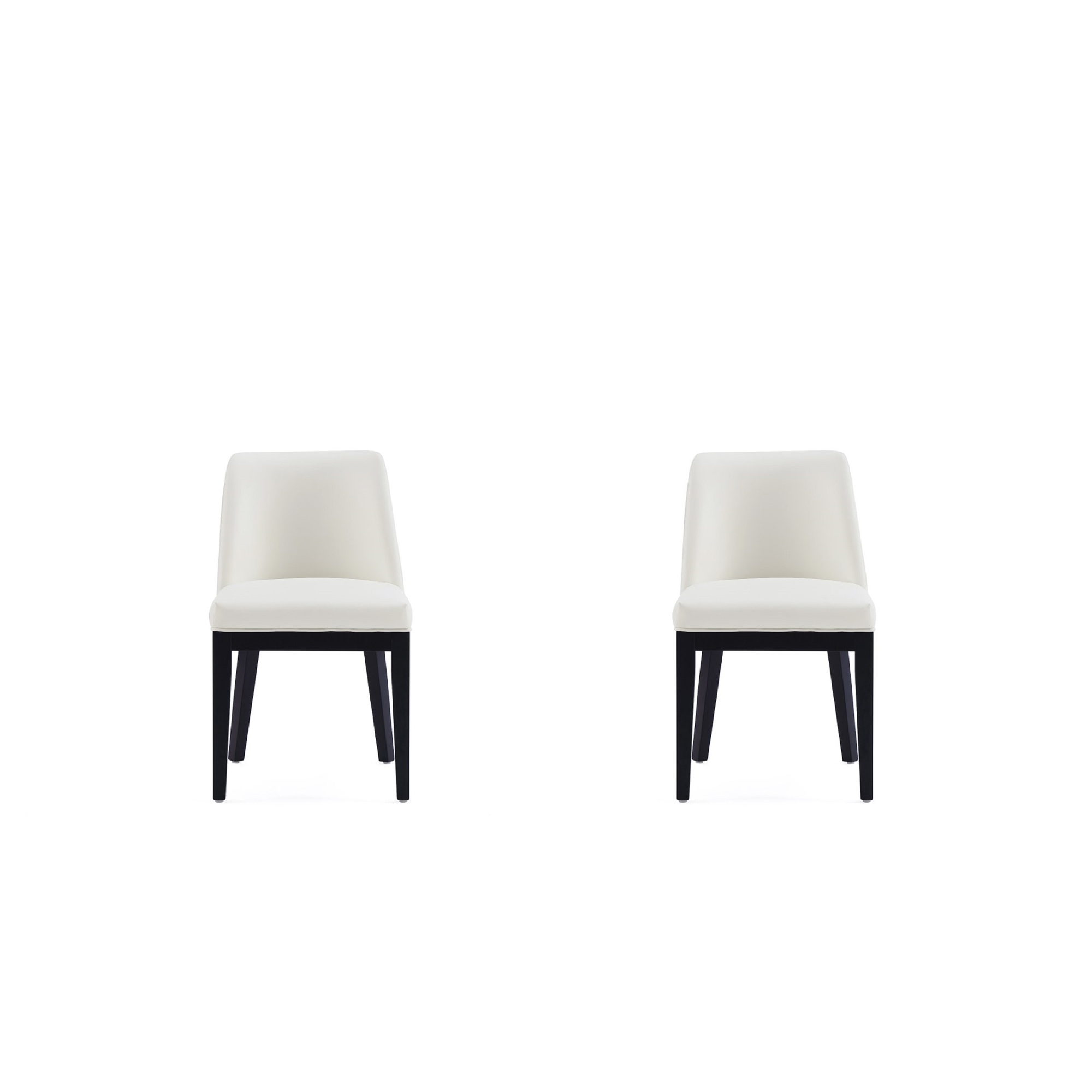 Manhattan Comfort, Gansevoort Modern Faux Leather Chair Cream 2-Set, Primary Color Cream, Included (qty.) 2 Model# DC051